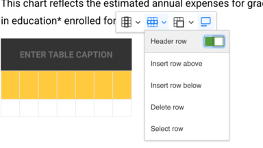 table toolbar in ckeditor5